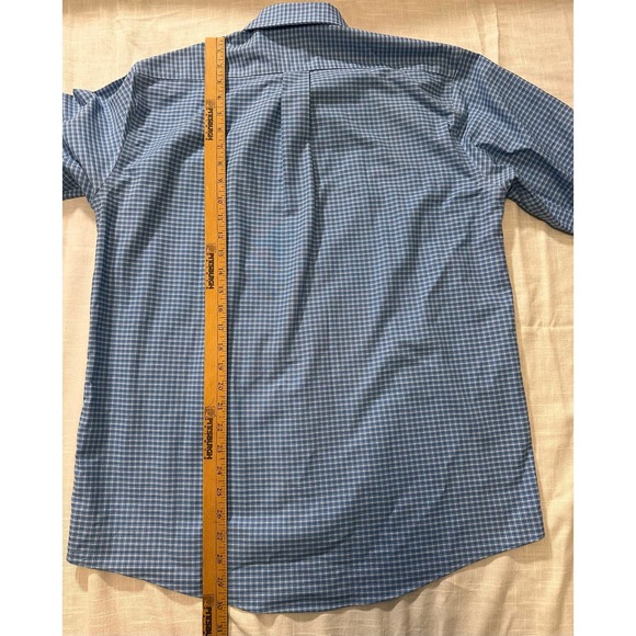 Eddie Bauer Mens Blue plaid button up long sleeve shirt-M - Picture 9 of 15